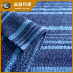 锦州彩条粗针绒布 Stripe melange fleece
